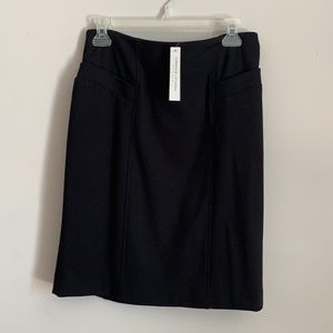 NWT Adrienne Vittadini Black Pencil Skirt